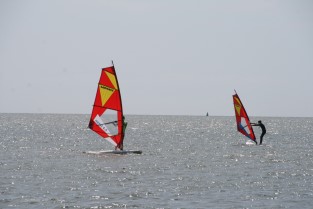 Windsurfing am S�dstrand von Wyk - Friesische Karibik